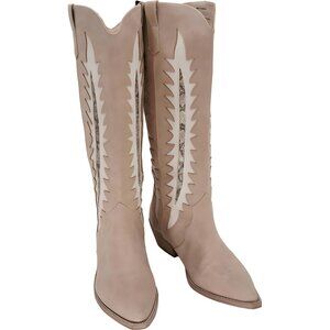 DV Dolce Vita Kresly Tall Western Boots Sand Multi Women US 10